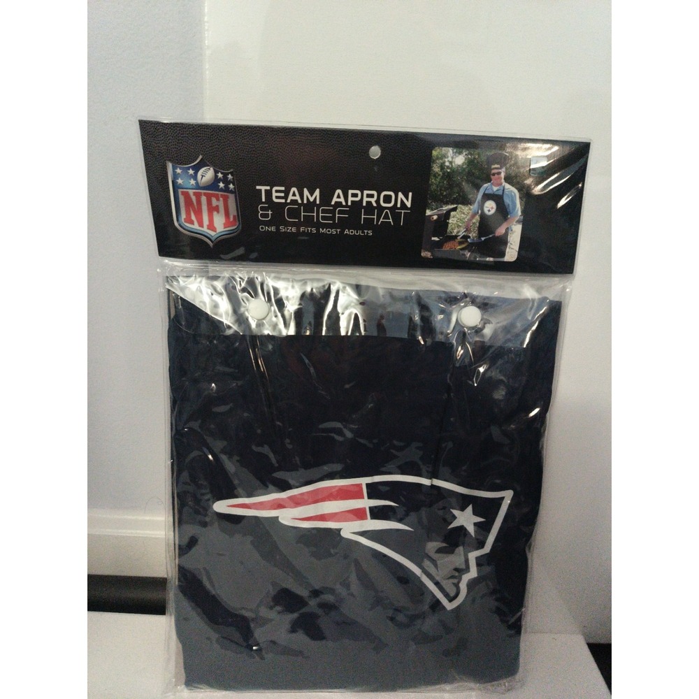 New England Patriots, NFL Team Apron & Chef Hat Fan 1 Size Fits Most Adults New